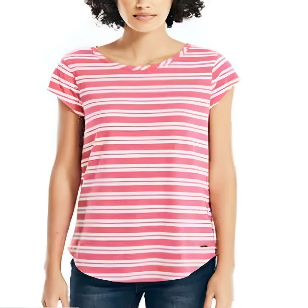 Nautica short sleeve candy striped top